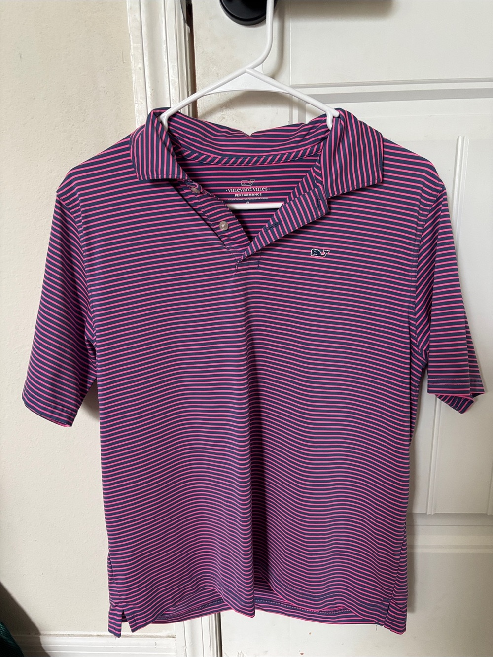Vineyard Vines Purple and Pink Striped Men's Polo